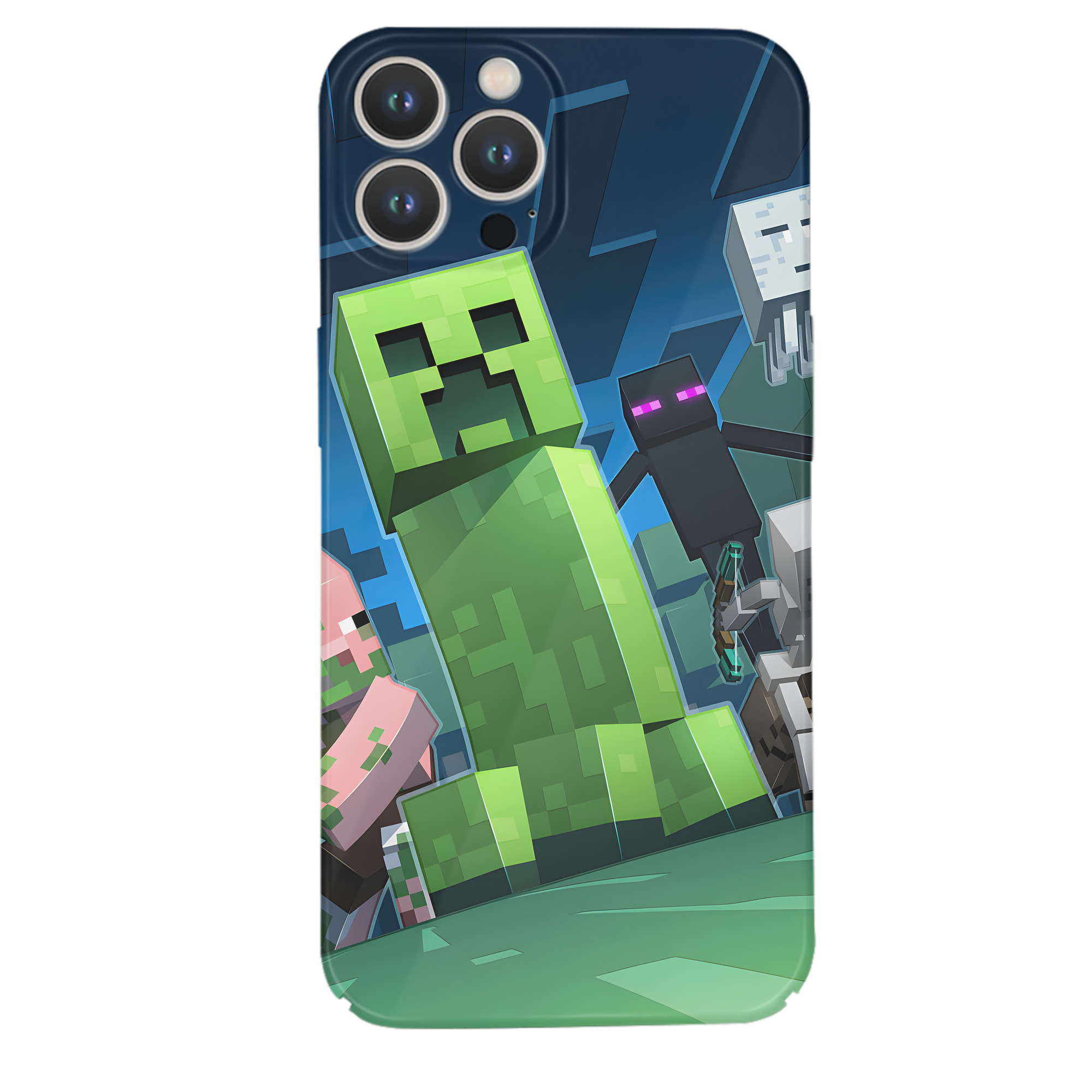 （画像用） マインクラフト ブロックの世界 Minecraft MC Block world 【iPhone 14シリーズ対応】ハードケース